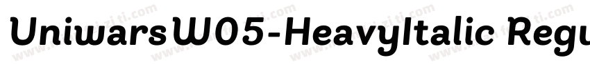 UniwarsW05-HeavyItalic Regular字体转换